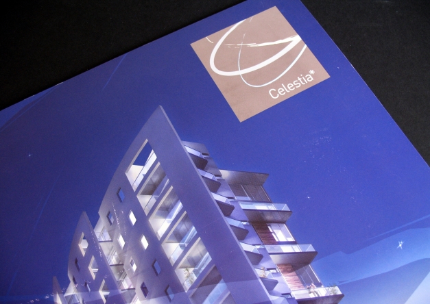 Brochure advertising Redrow Homes' Celestia development, Cardiff
